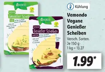 Lidl Vemondo Vegane Genießer Scheiben 150 g Angebot