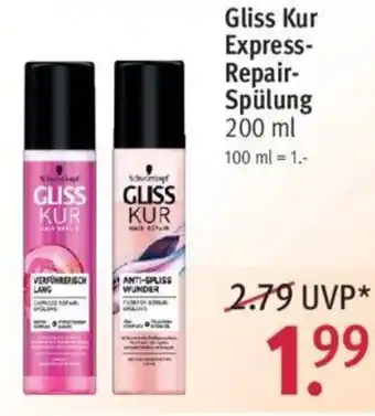 Rossmann Gliss Kur Express Repair Spülung 200ml Angebot