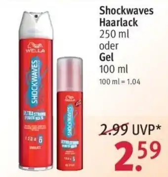 Rossmann Shockwaves Haarlack 250ml oder Gel 100ml Angebot