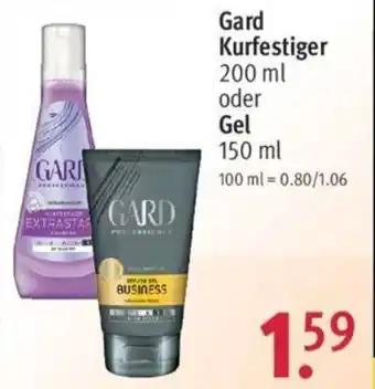 Rossmann Gard Kurfestiger 200ml oder Gel 150ml Angebot