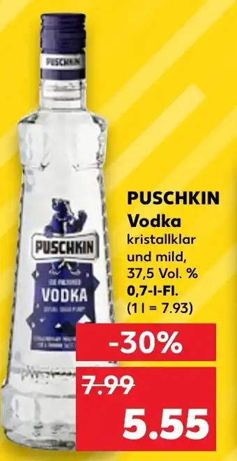 Kaufland Puschkin Vodka 0,7 L Fl. Angebot