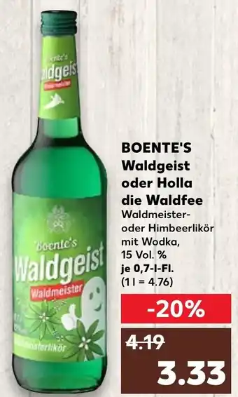 Kaufland Boente's Waldgeist oder Holla die Waldfree 0,7 L-Fl. Angebot