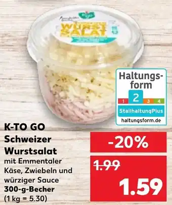 Kaufland K-To Go Schweizer Wurstsalat 300 g Becher Angebot