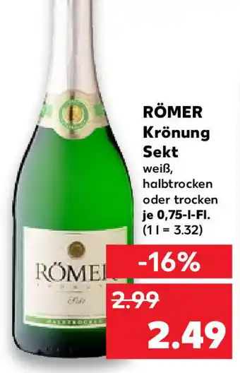 Kaufland Römer Krönung Sekt 0,75 L-Fl. Angebot