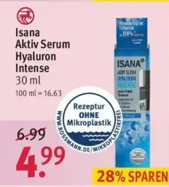 Rossmann Isana Aktiv Serum Hyaluron Intense 30ml Angebot