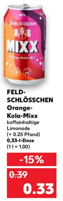 Kaufland Feldschlösschen Orange Kola Mixx 0,33 L Dose Angebot