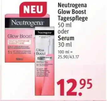 Rossmann Neutrogena Glow Boost Tagespflege 50ml oder Serum 30ml Angebot