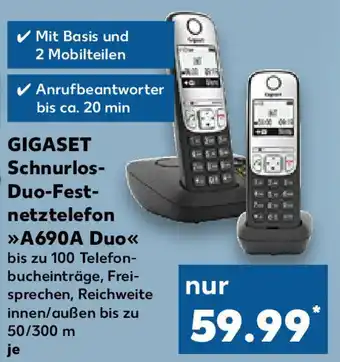 Kaufland Gigaset Schnurlos Duo Festnetztelefon A690A Duo Angebot