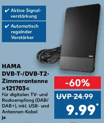 Kaufland Hama DVB-T-/DVB-T2 Zimmerantenne 121703 Angebot