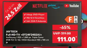 Kaufland Jaytech Full HD TV ,,DT24F2402AJ" Angebot