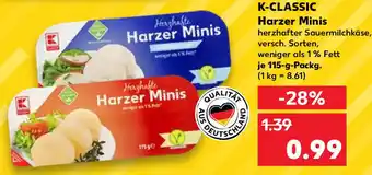 Kaufland K-Classic Harzer Minis 115 g Packg. Angebot