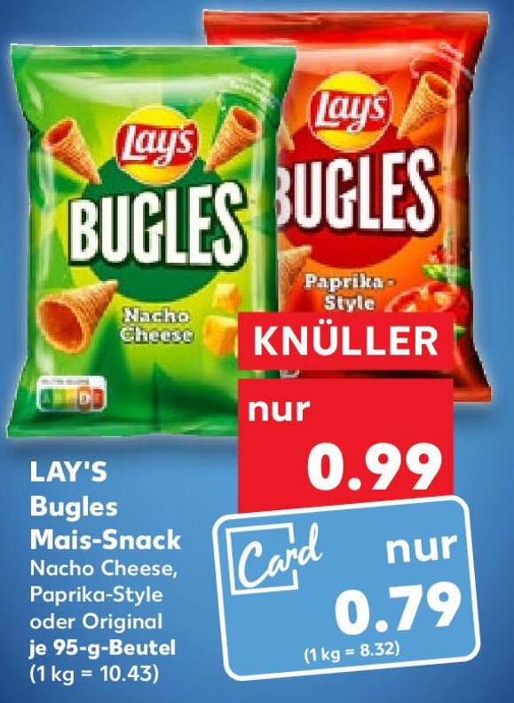Lay's Bugles Mais Snack 95 g Beutel Angebot bei Kaufland