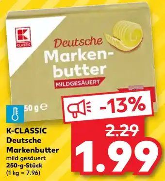 Kaufland K-Classic Deutsche Markenbutter 250 g Stück Angebot