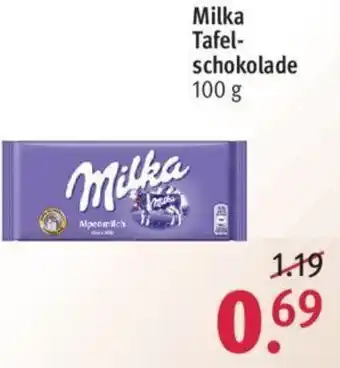 Rossmann Milka Tafelschokolade 100g Angebot