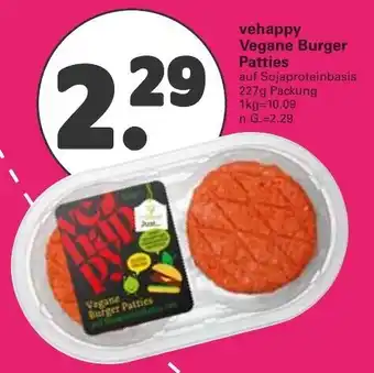 WEZ Vehappy Vegane Burger Patties 227g Packung Angebot