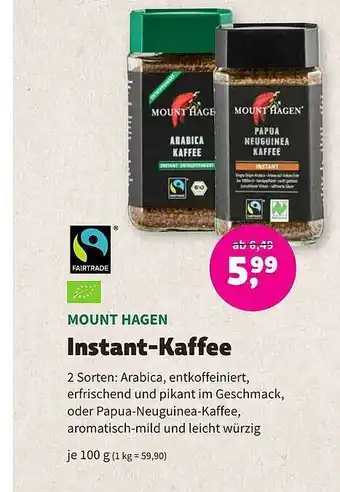 Aleco Biomarkt Mount hagen instant-kaffee Angebot