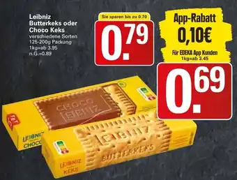 WEZ Leibniz Butterkeks oder Choco Keks 125-200 g Packung Angebot