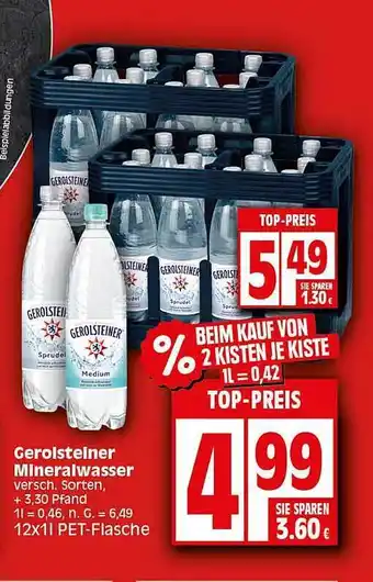 Elli Markt Gerolsteiner mineralwasser Angebot