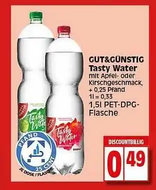 Elli Markt Gut & günstig tasty water Angebot