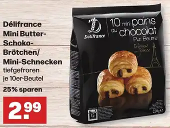 Handelshof Délifrance Mini Butter Schoko Brötchen/Mini Schnecken 10er Beutel Angebot