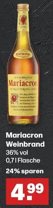 Handelshof Mariacron Weinbrand 0,7 L Flasche Angebot