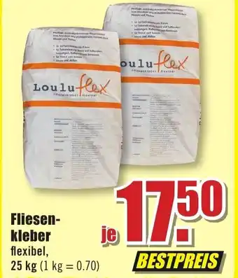 B1 Discount Baumarkt Fliesenkleber Flexibel 25 kg Angebot