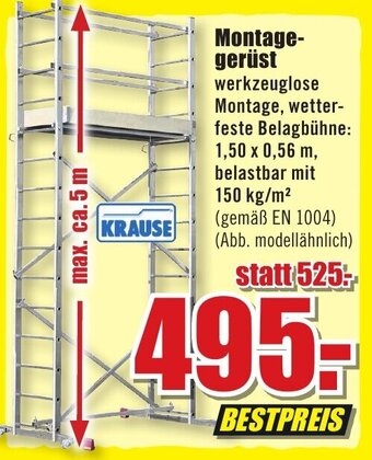 B1 Discount Baumarkt Krause Montagegerüst Angebot