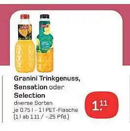 akzenta Granini trinkgenuss, sensation oder selection Angebot