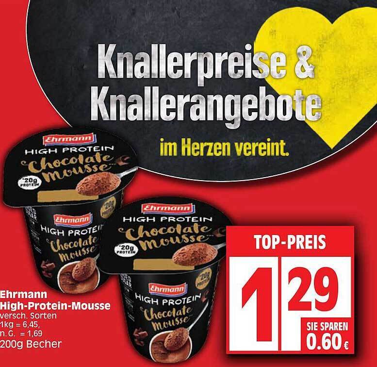 Ehrmann high proteinmousse Angebot bei Edeka