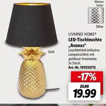 Lidl Livarno home led-tischleuchte „ananas” Angebot