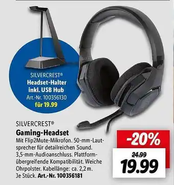 Lidl Silvercrest gaming-headset Angebot