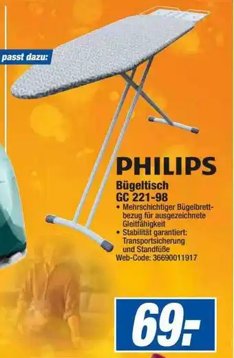 HEM Expert Philips bügeltisch gc 221-98 Angebot