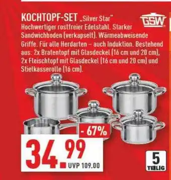 Marktkauf Kochtopf-set „silver star” Angebot