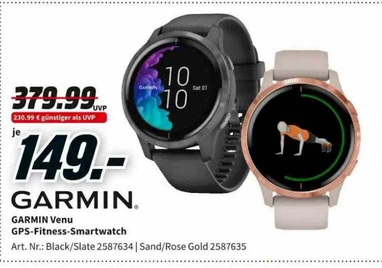 Garmin venu gps fitness smartwatch Angebot bei MediaMarkt