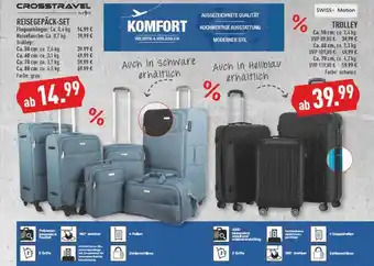 Marktkauf Crosstravel reisegepäck-set trolley swiss motion Angebot