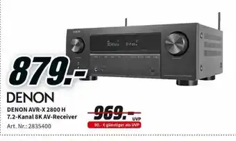 MediaMarkt Denon avr-x 2800 h 7.2-kanal 8k av-receiver Angebot