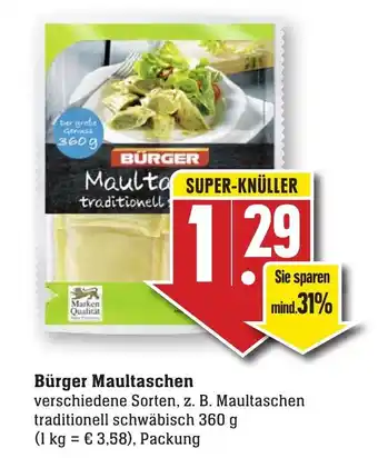 nah & gut Bürger Maultaschen 360g Angebot