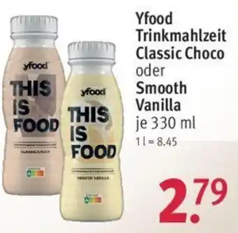 Rossmann Yfood Trinkmahlzeit Classic Choco oder Smooth Vanilla 330 ml Angebot