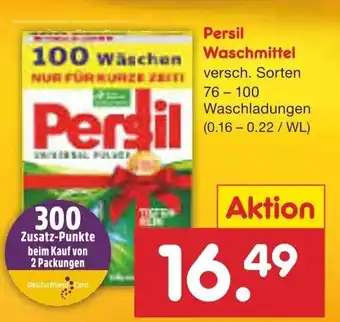 Netto Marken-Discount Persil Waschmittel 76-100 WL Angebot