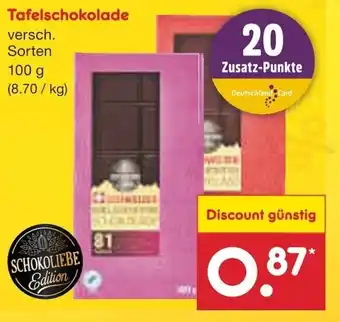 Netto Marken-Discount Schokoliebe Edition Tafelschokolade 100 g Angebot