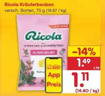 Netto Marken-Discount Ricola Krauterbonbon 75 g Angebot