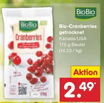 Netto Marken-Discount BioBio Cranberries getrocknet 175 g Angebot