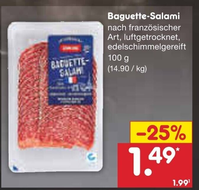 BaguetteSalami 100 g Angebot bei Netto MarkenDiscount