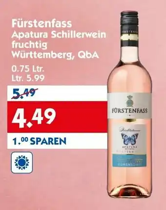 Hol'ab Getränkemarkt Fürstenfass Apatura Schillerwein fruchtig Württemberg, QbA 0.75L Angebot