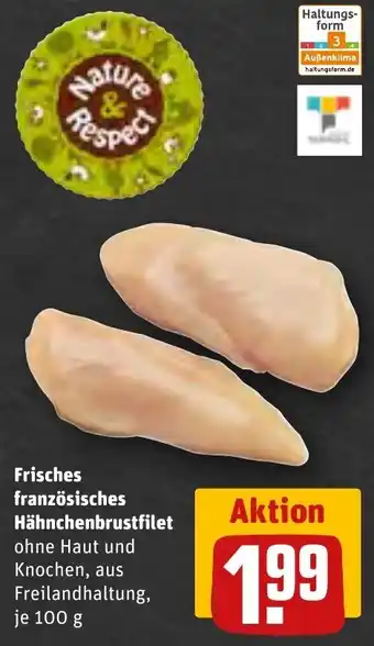 REWE Frisches französisches Hähnchenbrustfilet 100 g Angebot