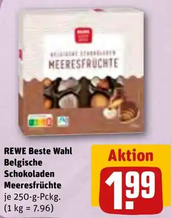 REWE Rewe Beste Wahl Belgische Schokoladen Meeresfrüchte 250 g Pckg. Angebot