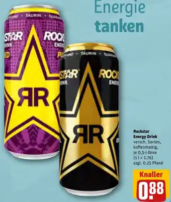 REWE Rockstar Energy Drink 0,5 L Dose Angebot