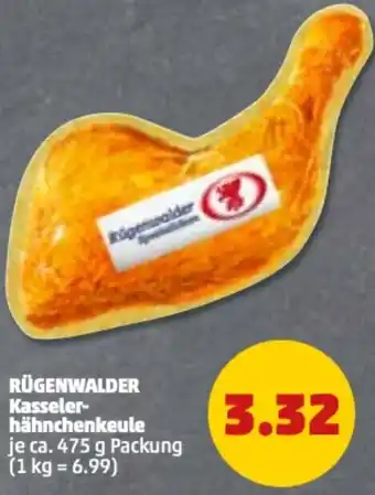 PENNY Rügenwalder Kasselerhähnchenkeule 475 g Packung Angebot