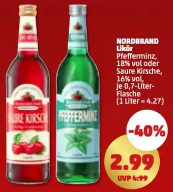 PENNY Nordbrand Likör 0,7 Liter Flasche Angebot