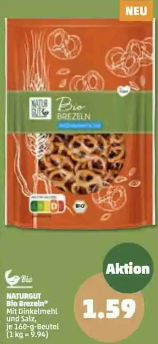 PENNY Naturgut Bio Brezeln 160 g Beutel Angebot